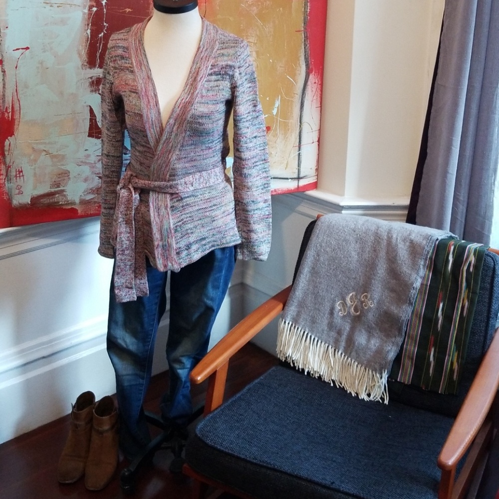 Colorful sweater cardigan, fall ready!